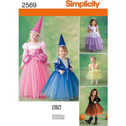 Simplicity Toddler's & Child's Size 1/23 Princess Costumes Pattern, 1