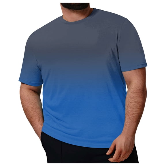 Krdevn Men's Casual T Shirt Plus Size Loose Casual 3D Printing T Shirt,5XL