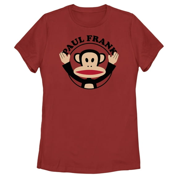 Women's Paul Frank Julius Circle Graphic Tee Red Large