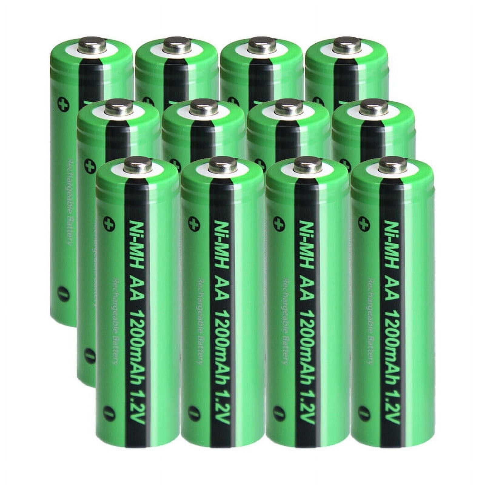 PKCELL AA NiMH 1.2V 1000mAh Rechargeable Battery, 12PCS Button Top for Solar Lights