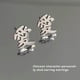 thumbnail image 3 of Pendientes de tuerca Jumpingount con letras chinas para fiesta decoración de viaje joyería para ropa zapatos y accesorios, 3 of 6