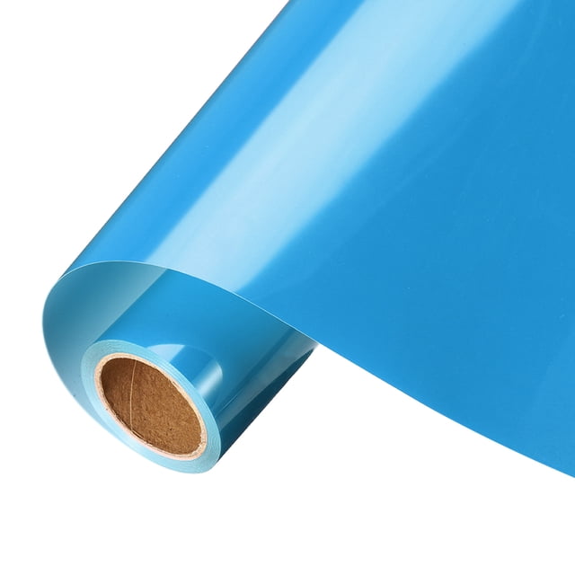 Vinilo de Transferencia de Calor Azul Uxcell, Rollo de Vinilo de 10 Pulgadas x 9.8 pies