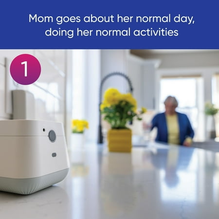 Nomo Smart Care - Smart Care Essential Care Kit - Easy set-up, real-time remote 24/7 caregiver check-in system with 911 dispatch support - Gray