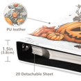 thumbnail image 3 of FORMRS 3 Ring Photo Album 4"x6" Self Adhesive Large Capacity PU Leather Cover, White Cartoon Halloween Trees, 3 of 8