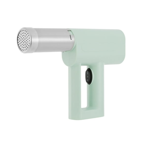Green Electric Pasta Maker Machine - Handheld with 5 Stainless Steel Molds, 50W Fast Noodle Press (25 Sec/Batch)