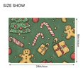 thumbnail image 4 of Yayeee Bath Rugs for Bathroom Floor Set of 2 Non Slip Fluffy Soft Absorbent Mat, Yellow Christmas Gingerbread, 4 of 7