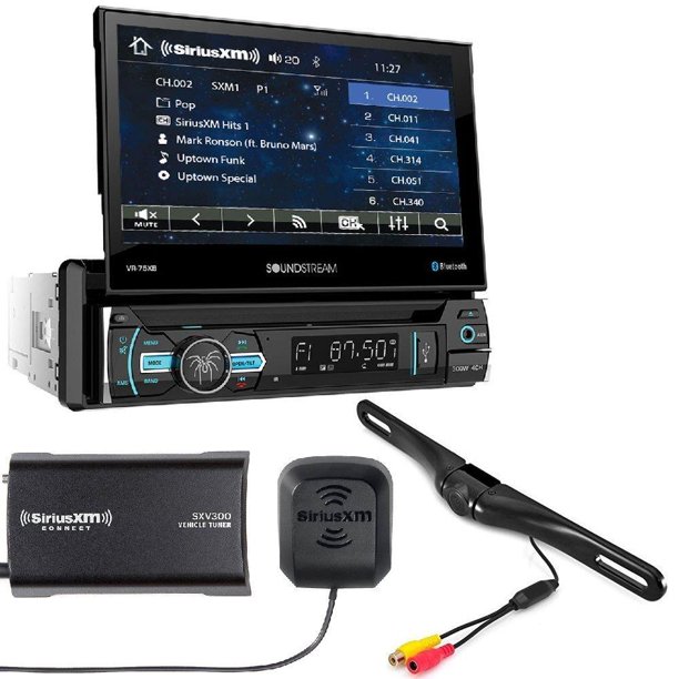 SOUNDSTREAM VR75XB CAR 1DIN DVD CD BLUETOOTH STEREO W/ MOTORIZED 7