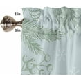 thumbnail image 5 of Teal Christmas Kitchen Curtains 54 Inches Long, Xmas Pine Needles Berries Snowflake Rod Pocket Window Curtains Panels for Bedroom/Bathroom/Nursery, Light Filtering Treatment Curtains Drapes 42"x54", 5 of 5
