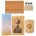 thumbnail image 1 of 1 juego de varitas de la fortuna chinas, accesorios de adivinación con cubo de bambú y libro, accesorio de adivinación budista, 1 of 8