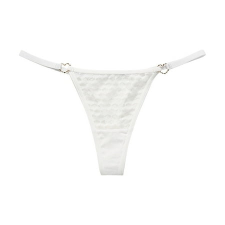 

Aayomet Women Panties Thong Womens High Waist Panties Womens Cotton Mesh Transparent Abdominal Lift Briefs Charming Breathable White XL