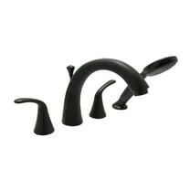 Four Piece Roman Tub Filler Faucet in Matte Black-For Bathroom- Huntington Brass