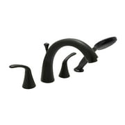 Four Piece Roman Tub Filler Faucet in Matte Black-For Bathroom- Huntington Brass