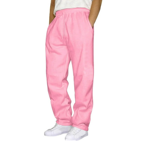 SNOWSONG Tear away Pants for Men Clearance! Men's Casual Pants Sweatpants Solid Color Running Fitness Pants, Side Snap Pants, Sweatpants for Men, Baggy Sweatpants 1PC Pants Red1 L