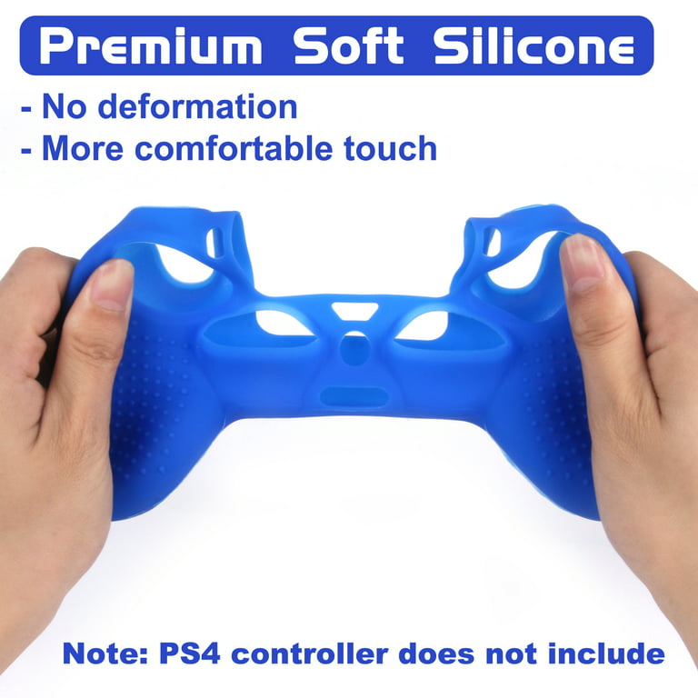 PS4 Controller Covers - PS4 Silicone Skins for DualShock 4 - PS4  Accessories Anti-Slip Cover Case for Playstation 4, Slim, Pro - Blue