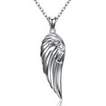 thumbnail image 1 of Kaletine Pendentif Ailes d'Ange Gardien Collier Argent Sterling 925 Chaîne Câble Réglable 16 Po+2 Po Rallonge, 1 of 4