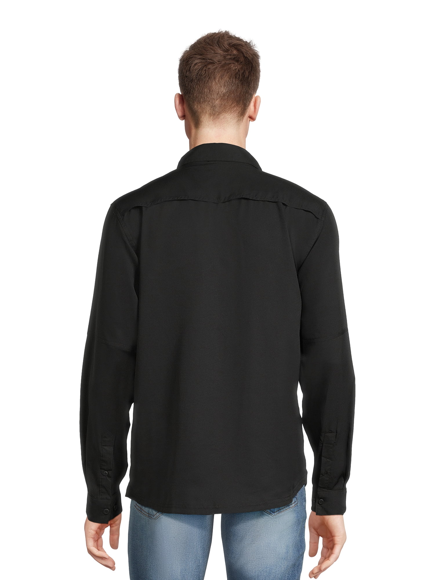Burnside Men's and Big Men's Long Sleeve Utility Shirt with Pockets, Sizes M-2XL