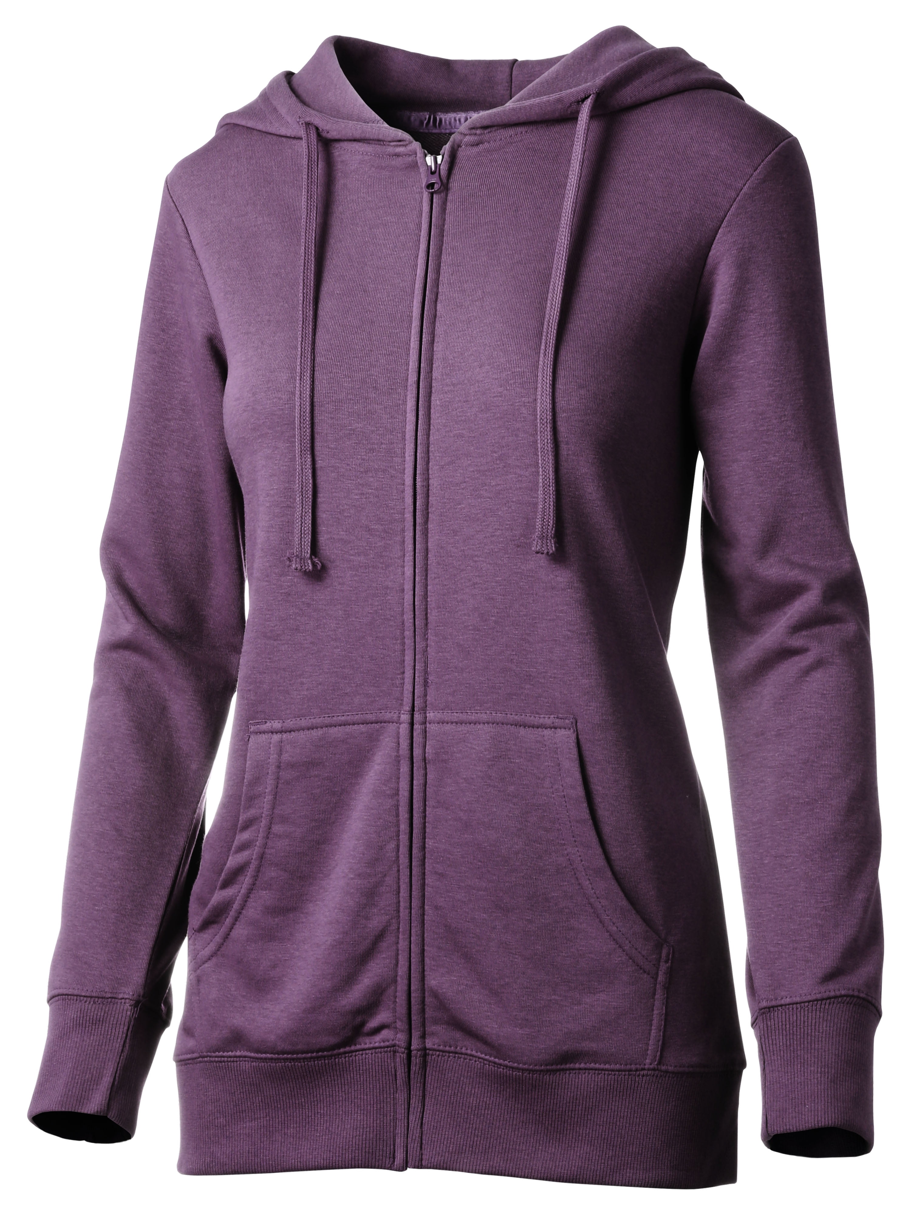 Ma Croix Womens Premium French Terry Zip Up Hoodie Cotton Face Hooded Sweatshirts