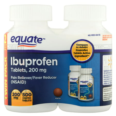 equate Ibuprofen 200mg comprimés, 2X250 count