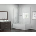 thumbnail image 2 of DreamLine Aqua Ultra 57-60 in. W x 30 in. D x 58 in. H Frameless Hinged Tub Door with Return Panel in Brushed Nickel, 2 of 6