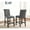 Gray, variant on Tan Counter Height Stools, Padded Elegant Design, Finish Of 2 Soft Upholstery, Slightly Curved High-back