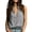 Gray, variant on Sleeveless Shirts For Women Casual Cotton Solid-Color Sleeveless V-Neck Pullover Linen Summer Vacation Outfits