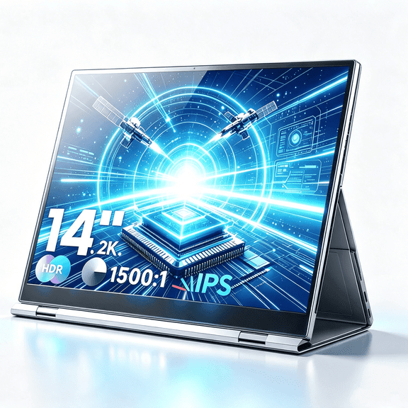 14" 2K Portable Gaming Monitor for Laptop,QHD IPS USB-C & Mini HDMI Travel Monitor Laptop Screen Extender,Ultra Slim External Second Screen for Xbox/PC/Phone/Game Console