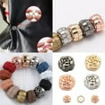 thumbnail image 4 of GKNET 1 Pair Magnetic Button Flower Magnetic Scarf Pin Muslim Magnetic Hijab Pins-Gold, 4 of 9