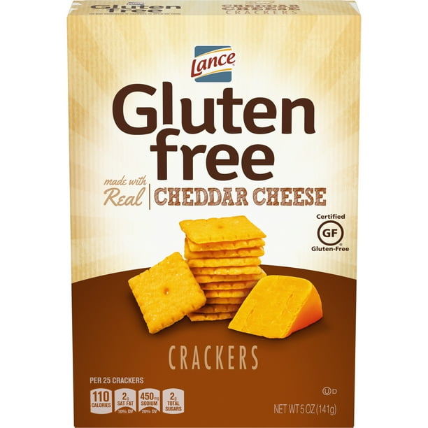 Lance Gluten Free Sandwich Crackers, Cheddar Cheese Bite Sized, 5 oz, 4