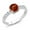 Garnet, variant on 1.24 Ct Round Red Garnet Rhodium Plated Ring