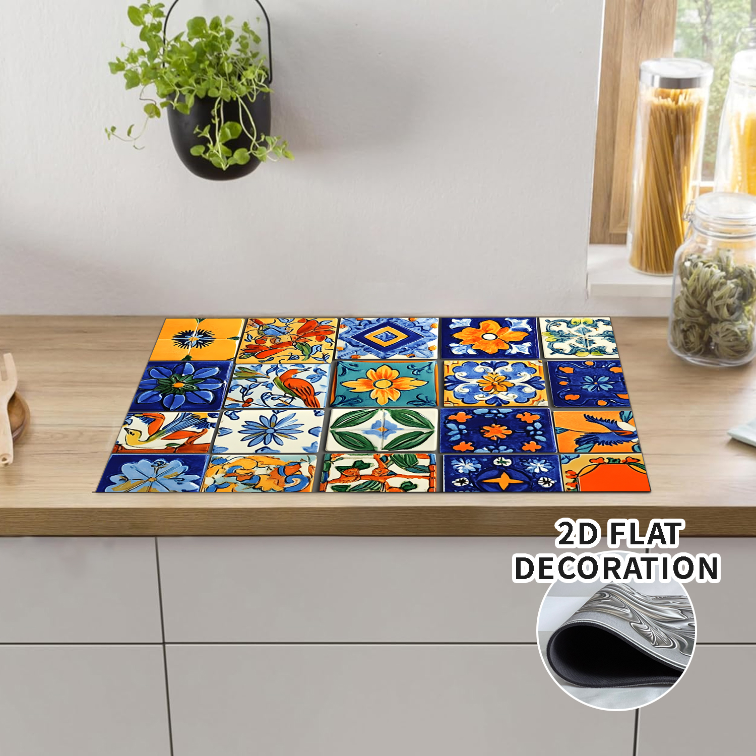 1pc Stove Top Cover for Electric Stove 28 "x 20 ", Bohemian Pattern Heat Resistant Glass Top Stove Cover Protector, Induction Cooktop Protector Stove Top Covers Mat, Kitchen Flat Stove Top Covers