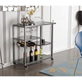 thumbnail image 2 of Holly & Martin Chariot de Bar Zephs en Gris Canon avec Verre Noir, 2 of 5