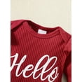 thumbnail image 5 of Zehjuhan Newborn Baby Girl Clothes Hello I'm New Here Letter Romper+Floral Pants+Hat+Headband+Gloves Coming Home Outfits, 5 of 10