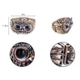 thumbnail image 6 of Cuff Bangle Bracelet Antique Owl Bird Face Crystal Rhinestone For Womens Costume, 6 of 6