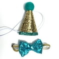 thumbnail image 4 of Pet Birthday Celebration Set - Cute Hat and Bowtie Collar for Cats and Dogs, Adjustable Headwear and Neckwear for Small to Medium Pets, Perfect for Photoshoots and Parties, 4 of 8