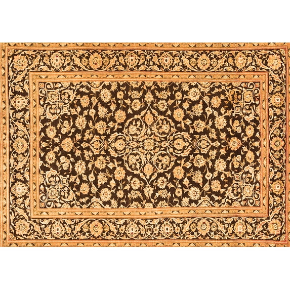 Ahgly Company Indoor Rectangle Persian Orange Traditional Area Rugs, 6' x 9'