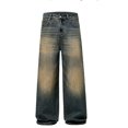 thumbnail image 6 of GrmtClth Mens Baggy Jeans Y2k Wide Leg Loose Fit Jeans Streetwear Denim Washed Hip Hop Pants Trendy Relaxed Fit Grunge Pants M, 6 of 7