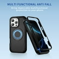 thumbnail image 4 of Dteck Magnetic Case for iPhone 14 Pro Max,Shockproof TPU Matte PC Case 360° Rotatable Ring Holder Kickstand Compatible with Mag Safe Back Cover,Black, 4 of 8