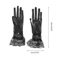 thumbnail image 3 of Unique Bargains 1 Pair Sunblock Mittens Fishing Net Rhinestone Sun Block Driving Gloves for Women Black, 3 of 5