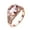 Rose Gold, variant on Women Ring Faux Morganite Hollow Out Jewelry Electroplating Long Lasting Finger Ring Engagement Promise Ring