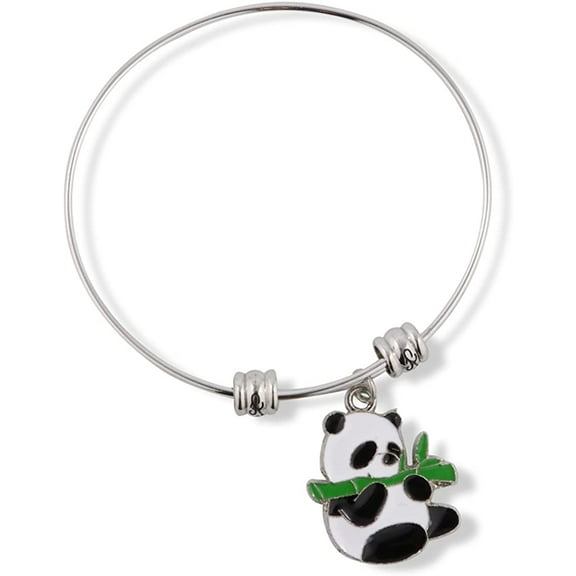 Panda Bracelet | Bangle Charm Gift for Women Men Jewelry Panda Bear Gifts Giant Stuff Accessories Baby Decor