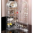 thumbnail image 5 of Earring Holder Organizer, 5 Tiers Stud Earring Organizer, 2/3/4 Doors Foldable Necklace Organizer Jewelry Holder, Earring Display Stands for Selling, 5 of 7