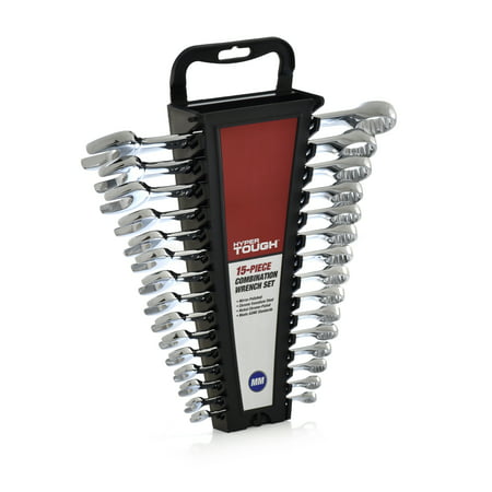 Hyper Tough 15-Piece Combination Wrench Set, MM (Best Wrench Set For The Money)