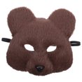 thumbnail image 1 of GOOHOCHY Máscara de oso pardo realista para cosplay, tocado de animal de peluche para fiesta de máscaras, accesorio de disfraz realista para adultos., 1 of 8