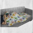 thumbnail image 6 of Floral Soft Flannel Fleece Blanket, Colorful Flowers Spring Season Nature Garden Theme Watercolors Hand Painted Artwork, Cozy Plush for Indoor and Outdoor Use, 70" x 90", Multicolor, by Ambesonne, 6 of 6