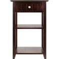thumbnail image 3 of Winsome Burke 2 Shelf Transitional Solid Wood Printer Stand in Coffee, 3 of 10