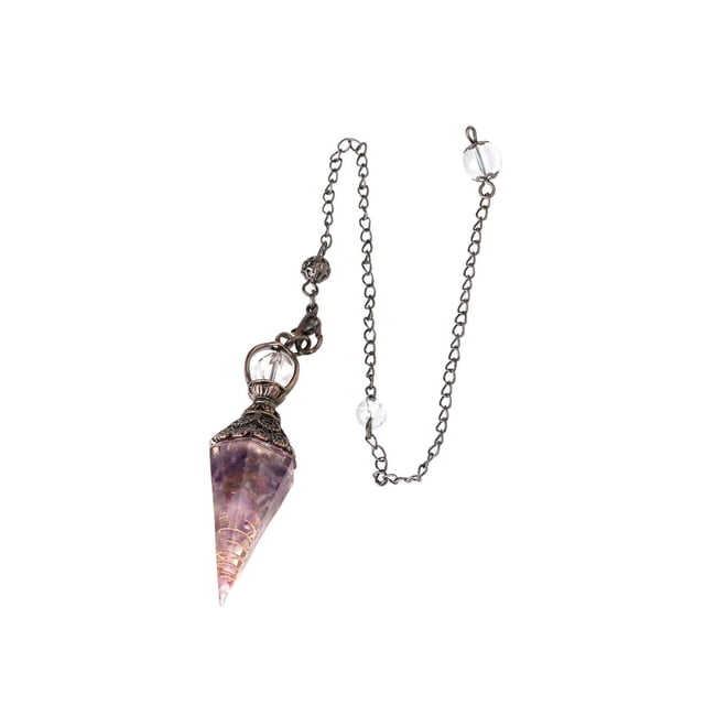 Pendule en Cristal Pierre Naturelle Pendentifs Pierre Pendentif pour Divination