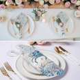 thumbnail image 3 of Blue Coastal Crabs Cloth Napkins, Summer Vintage Ocean Sea Coral Shells Washable and Reusable Dinner Napkins Set of 4, Table Napkin for Kitchen Party Birthday Wedding Hotel Housewarming 20"x20", 3 of 9