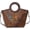 Coffee-1, variant on Leather Satchel for Women Top Handle Bags Handmade Purse Vintage Embossed Leather Crossbody Handbags Hobo Bag