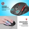 thumbnail image 4 of Yarino Wireless Mouse for Laptop YWYT G835Wireless Gaming Mouse 2.4G Ergonomic Charge 6 Key High Performance Mice Black, 4 of 9