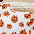 thumbnail image 6 of Weebloom Baby Girl Halloween Outfit Cartoon Cute Pumpkin Printing Pullover Romper Jumpsuit Clothes 3-6 Months, 6 of 8
